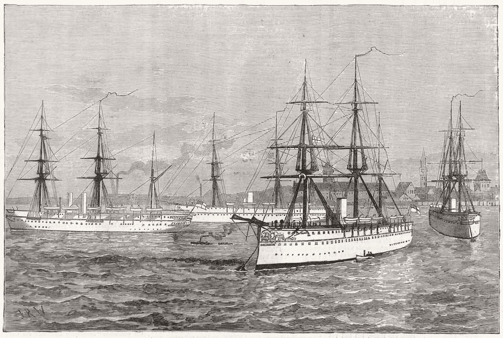 MUMBAI. Troop-ships Orontes, Yamuna, Malabar, and Euphrates; Afghan war 1880